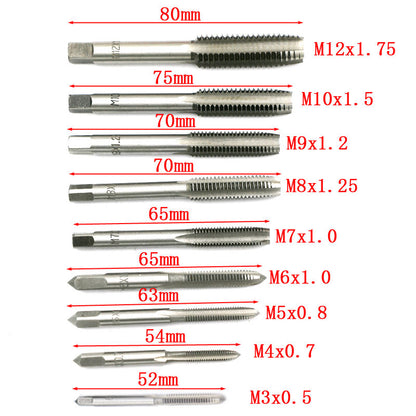 Tap And Die Set Hand Tap Hardware Tool Wrench Wrench Metric Tap Set