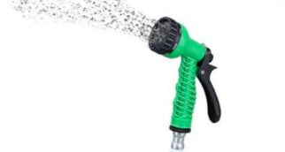 Latex Natural Telescopic Water Hose High Pressure Car Wash Water Gun Watering Flower Watering Vegetable Hose Summer