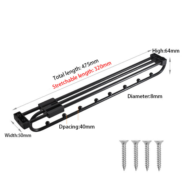 New Wardrobe Clothes Rail Telescopic Hardware Accessories