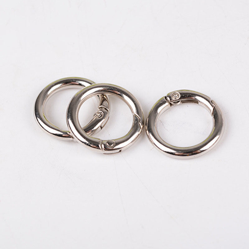 Zinc Alloy Spring Buckle Handbag Hardware Ring Keychain