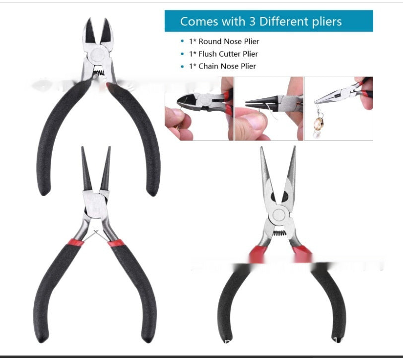 10-piece Hardware Stainless Steel Round Solid Rod 3D Three-dimensional Assembly Model Tool Pliers