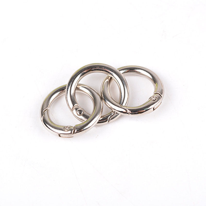 Zinc Alloy Spring Buckle Handbag Hardware Ring Keychain