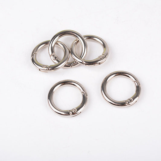 Zinc Alloy Spring Buckle Handbag Hardware Ring Keychain